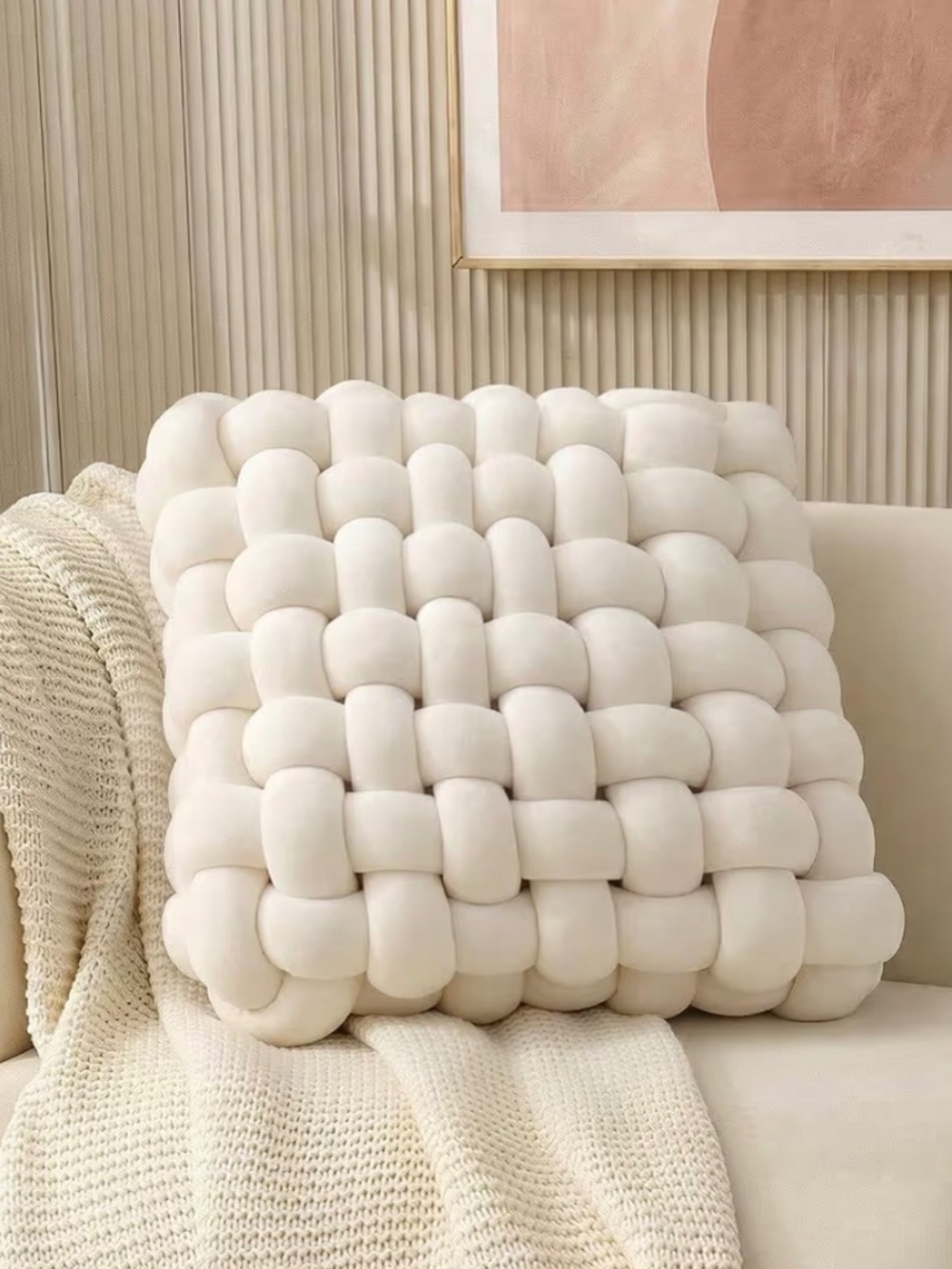 Cozy knot pillows